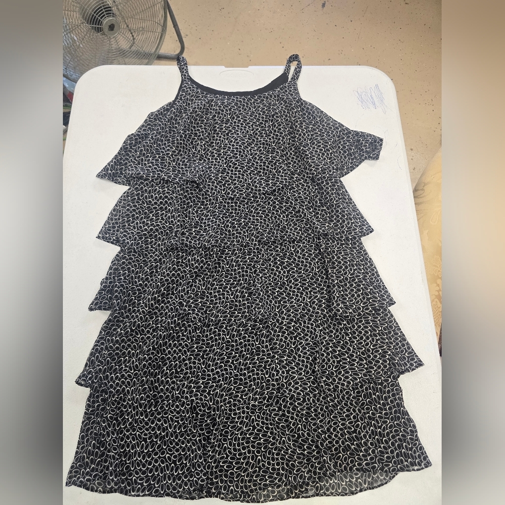 Black and White Layered Dress